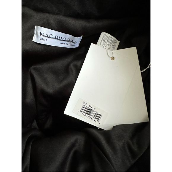 MAC DUGGAL STRAPLESS TULLE GOWN WITH FEATHER DETAIL - Picture 10 of 10